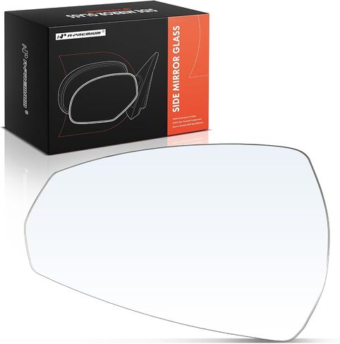 A-Premium Left Driver Side Heated Mirror Glass with Backing Plate - Compatible with Audi A3 2015-2020 - Exterior Side View Flat Mirror in Saudi Arabia