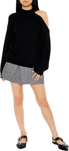 Forever 21 Women's Asymmetrical Open-Shoulder Sweater in Saudi Arabia