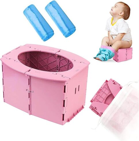 Travel Potty for Toddler, Portable and Foldable Toilet (Pink) in Kuwait