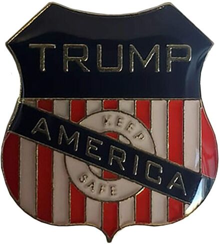 Trump Keep America Safe Shield USA Motorcycle Hat Cap Lapel Pin in Saudi Arabia