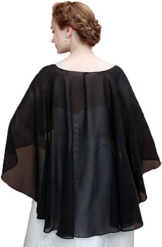 Womens Soft Chiffon Shawls and Wraps Shrugs For Formal Evening Wedding Capes Scarves in Saudi Arabia