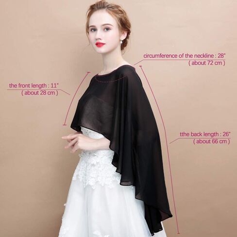 Womens Soft Chiffon Shawls and Wraps Shrugs For Formal Evening Wedding Capes Scarves in Saudi Arabia