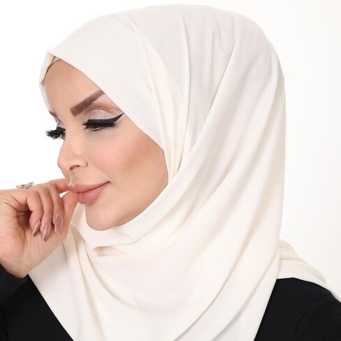حجاب حريري فاخر - وشاح خفيف الوزن وغير شفاف، غطاء رأس ناعم ومسامي للارتداء اليومي البسيط in Saudi Arabia