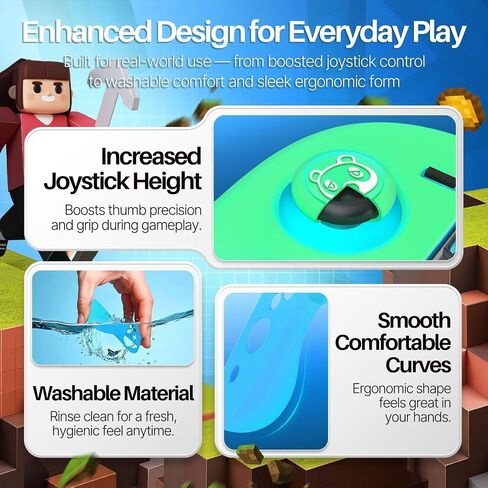 حافظة TNP Joycon لجهاز Nintendo Switch - حافظة Joy Con من السيليكون لجهاز Nintendo Switch & Switch OLED - غطاء حافظة وحدة تحكم التبديل الواقية مع أغطية قبضة الإبهام لجهاز Nintendo Switch Joycon (الراكون) in Saudi Arabia