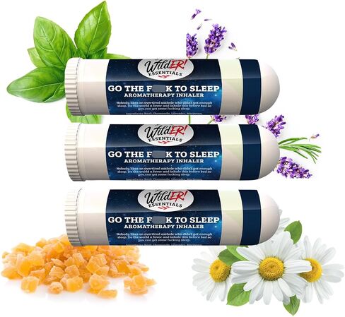 Wild Essentials 3 عبوات من أجهزة الاستنشاق الأنفية ذات الروائح العلاجية من Chill The F Out مصنوعة من زيوت عطرية طبيعية 100% عالية الجودة للمساعدة في تهدئة روحك - الاسترخاء in Kuwait