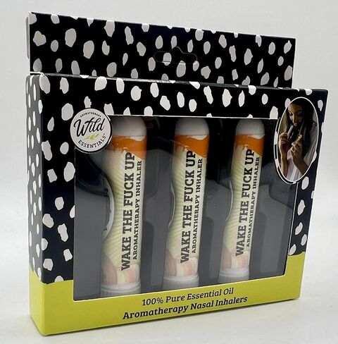 Wild Essentials 3 عبوات من أجهزة الاستنشاق الأنفية ذات الروائح العلاجية من Chill The F Out مصنوعة من زيوت عطرية طبيعية 100% عالية الجودة للمساعدة في تهدئة روحك - الاسترخاء in Kuwait