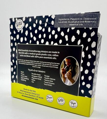 Wild Essentials 3 عبوات من أجهزة الاستنشاق الأنفية ذات الروائح العلاجية من Chill The F Out مصنوعة من زيوت عطرية طبيعية 100% عالية الجودة للمساعدة في تهدئة روحك - الاسترخاء in Kuwait