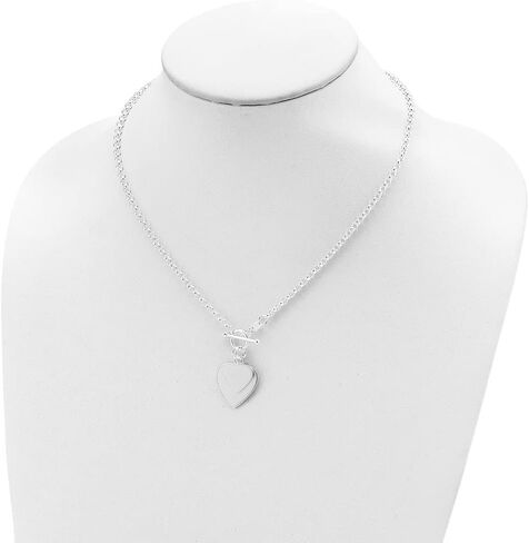 Diamond2Deal قلادة من الفضة الاسترليني قابلة للنقش على شكل قلب مزدوج in Saudi Arabia