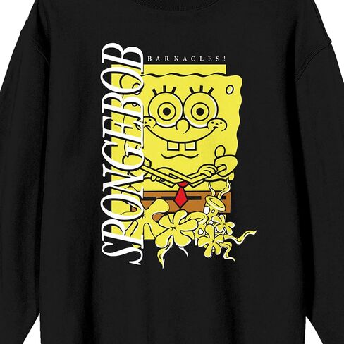 قميص من النوع الثقيل Bioworld Spongebob Squarepants Barnacles للكبار ذو رقبة دائرية وأكمام طويلة in Saudi Arabia