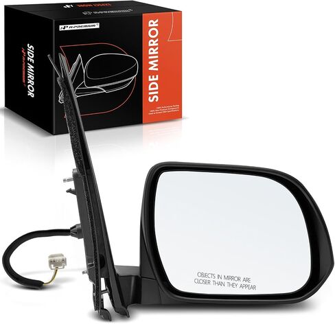 A-Premium Passenger Side Power Door Mirror - Compatible with Toyota Sienna 2011 2012 2013 2014 - Non-Heated Manual Folding Black Outside Rear View Mirror - Replace# 8791008081 in Saudi Arabia