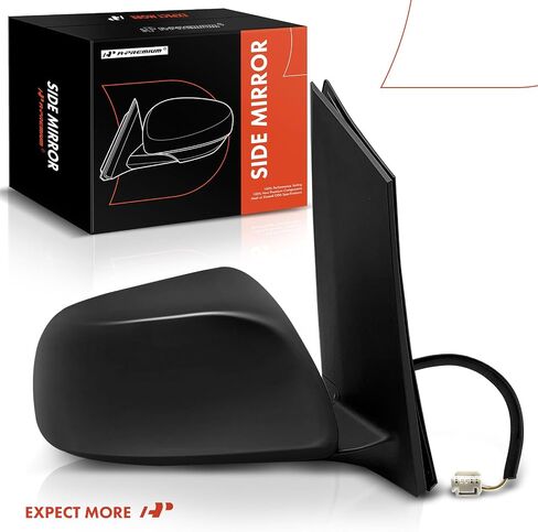 A-Premium Passenger Side Power Door Mirror - Compatible with Toyota Sienna 2011 2012 2013 2014 - Non-Heated Manual Folding Black Outside Rear View Mirror - Replace# 8791008081 in Saudi Arabia