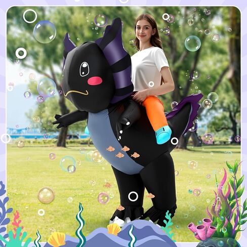 Inflatable Axolotl Costume Adult Unisex Mexican Salamander Funny Ride on Costume for Halloween Cosplay Party Games in Saudi Arabia