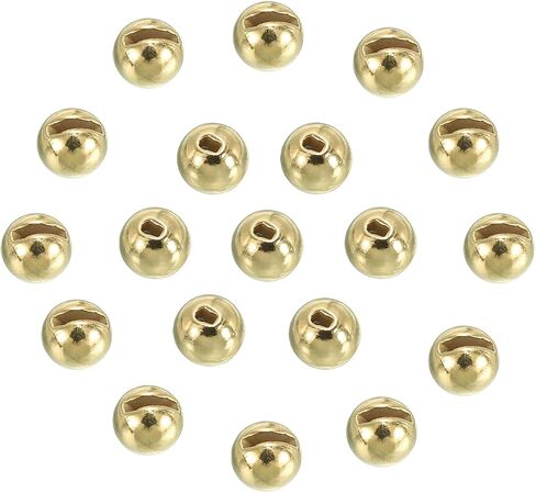 PATIKIL 2.8 mm Tungsten Slotted Beads for Fly Tying, 50 Pcs Tungsten Beads Round Bead Head Ball for Jig Hooks Fishing Fly Tying Materials, Dark Silver in Saudi Arabia