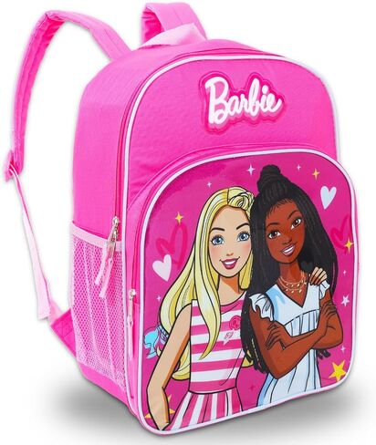 Barbie Backpack and Lunch Bag Set - Bundle with 16" School Bag, Lunch Box, Water Bottle, Stickers, More | Barbie Backpack with Lunchbox for Girls, Kids in Saudi Arabia