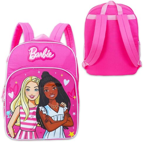 Barbie Backpack and Lunch Bag Set - Bundle with 16" School Bag, Lunch Box, Water Bottle, Stickers, More | Barbie Backpack with Lunchbox for Girls, Kids in Saudi Arabia