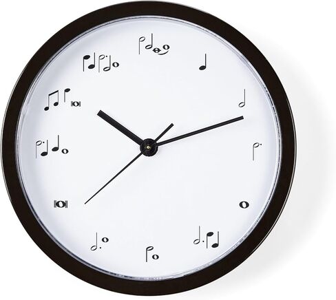 CafePress Music Notes Musician Time ساعة حائط مقاس 10 بوصات لغرفة المعيشة أو المطبخ أو المكتب in Saudi Arabia