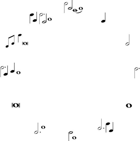 CafePress Music Notes Musician Time ساعة حائط مقاس 10 بوصات لغرفة المعيشة أو المطبخ أو المكتب in Saudi Arabia