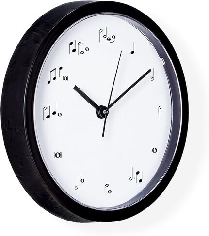 CafePress Music Notes Musician Time ساعة حائط مقاس 10 بوصات لغرفة المعيشة أو المطبخ أو المكتب in Saudi Arabia
