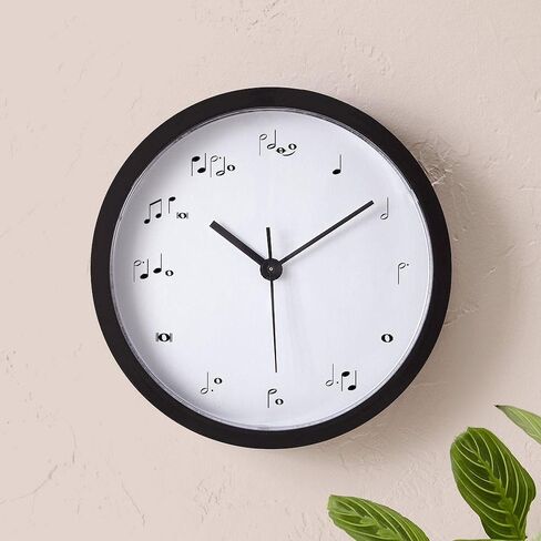 CafePress Music Notes Musician Time ساعة حائط مقاس 10 بوصات لغرفة المعيشة أو المطبخ أو المكتب in Saudi Arabia
