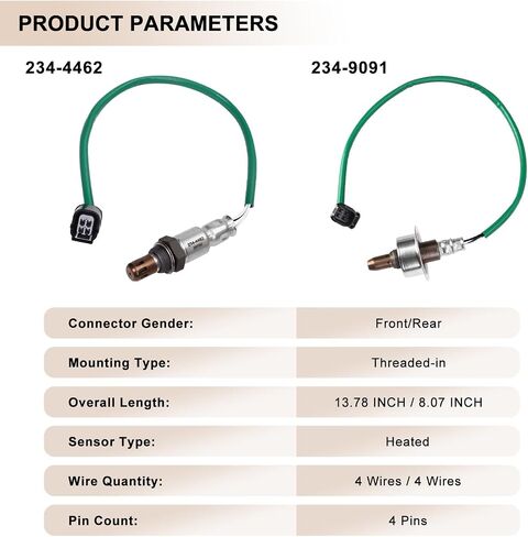 Oxygen O2 Sensor Upstream Downstream Fits for Honda Accord EX EX-L 2008-2012, for Acura TSX 2009-2014 2.4L - O2 Sensors Replace 234-9091 234-4462 Set of 2 in Saudi Arabia