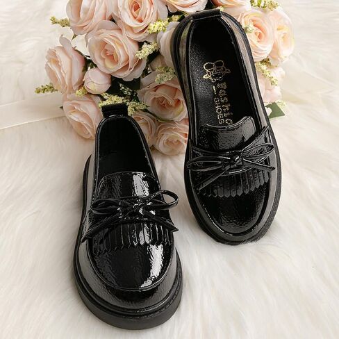 Oamico Toddler Girls Dress Shoes Little Girls Loafers School Uniform Mary Jane Flats for Girls Thick Non-Slip Sole Casual Shoe (Toddler/Little Kids) in Kuwait