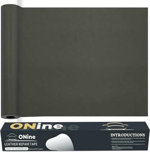 ONine Leather Repair Tape,Self Adhesive Leather Repair Patch,Leather Patches for Furniture,Sofa,Car Seats,Office Chair. Vinyl Repair Kit 3x60in(White Khaki) in Kuwait