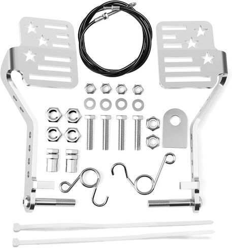 Go Kart Big Pedals with 71" Throttle Cable, Upgrade Go Cart Brake Throttle Star Large Pedals Kit for 212cc 196cc Road Rocket Azusa and Most Go Kart, DIY Youth GoKart Frame Parts Black Accessories in Kuwait