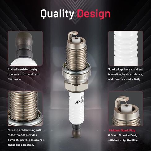 BDFHYK 4929 Spark Plugs Compatible with Honda Kawasaki Yamaha Suzuki Triumph KTM Universal Motorcycle Spark Plugs Replacement for BPR7HS Set of 4 in Saudi Arabia