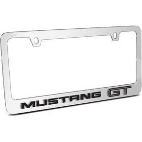 iPick Image for Ford Mustang GT in 3D on Mirror Chrome Metal License Plate Frame in Saudi Arabia