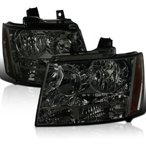 SPEC-D TUNING Smoked Headlights Compatible with 2007-2013 Chevy Avalanche, 2007-2014 Tahoe Suburban, L+R Pair Head Light Lamp Assembly in Saudi Arabia