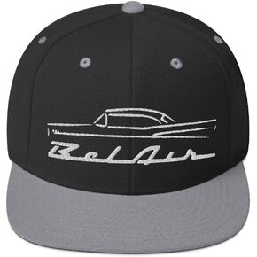 1957 تشيفي 57 بيلير بيل إير الخطوط العريضة العتيقة جامع سيارة Snapback قبعة مطرزة المفاجئة قابل للتعديل in Kuwait