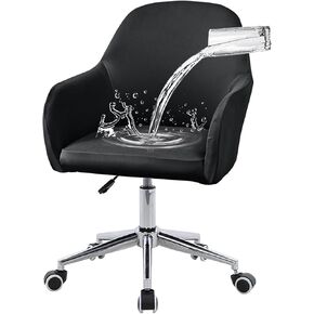 Vapor Fitness Stretch Curved Back Dining Chair Covers with Armrests - Elastic Office Chair Slipcovers, Swivel Armchair Cover Protector for Vanity Living Room Bedroom(Light Brown,1 Pack) in Kuwait