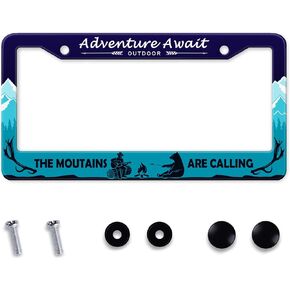 Dog Paw Car License Plate Frames, Colorful Pet Paw Printed License Plate Holder Cover, Metal Aluminum Rustproof Car Accessories for US Canada Standard Women Men 2 Holes with Screw Caps in Saudi Arabia