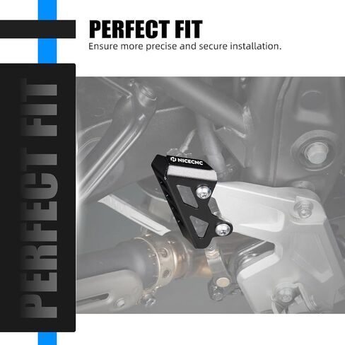 NICECNC CNC غطاء حماية أسطوانة الفرامل الخلفية الرئيسية متوافق مع Yamaha Tenere 700 /XTZ 700 2019-2024، Tenere 700 Rally Edition 2020-2024، واقي من الألومنيوم الخام، أسود in Saudi Arabia