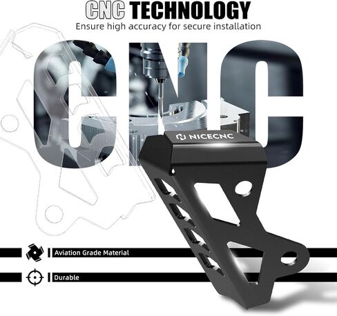 NICECNC CNC غطاء حماية أسطوانة الفرامل الخلفية الرئيسية متوافق مع Yamaha Tenere 700 /XTZ 700 2019-2024، Tenere 700 Rally Edition 2020-2024، واقي من الألومنيوم الخام، أسود in Saudi Arabia