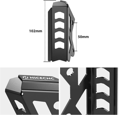 NICECNC CNC غطاء حماية أسطوانة الفرامل الخلفية الرئيسية متوافق مع Yamaha Tenere 700 /XTZ 700 2019-2024، Tenere 700 Rally Edition 2020-2024، واقي من الألومنيوم الخام، أسود in Saudi Arabia