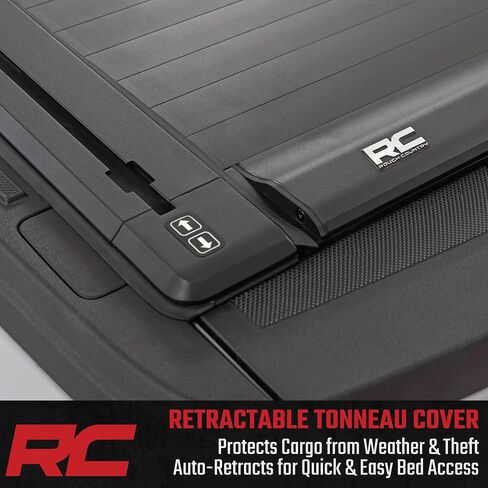 Rough Country Power Retractable Tonneau Bed Cover for Ford F-150 (2015-2025) - Fits 5'7" (67.1") Bed, Low-Profile Aluminum, All-Weather Truck Bed Protection in Saudi Arabia