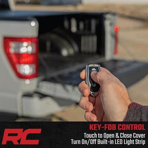 Rough Country Power Retractable Tonneau Bed Cover for Ford F-150 (2015-2025) - Fits 5'7" (67.1") Bed, Low-Profile Aluminum, All-Weather Truck Bed Protection in Saudi Arabia