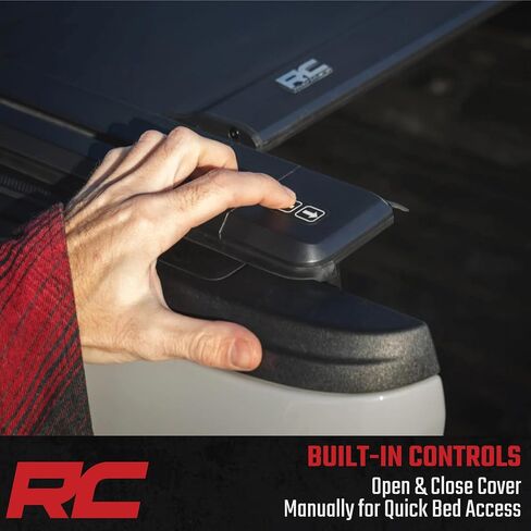 Rough Country Power Retractable Tonneau Bed Cover for Ford F-150 (2015-2025) - Fits 5'7" (67.1") Bed, Low-Profile Aluminum, All-Weather Truck Bed Protection in Saudi Arabia