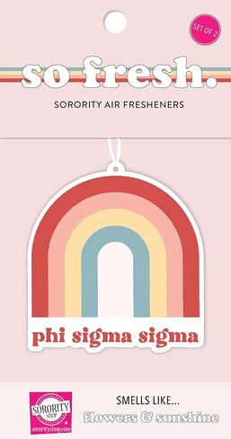 Sorority Shop Phi Sigma Sigma - Rainbow Air Freshener - 2/Pack - Flowers & Sunshine Scent in Saudi Arabia