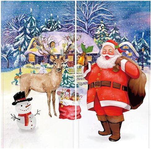 82x84 Inches Christmas Snowflake Window Curtains Xmas Ornaments Coniferous Pine Tree Tinsel Theme Bedroom Living Room Decorative Curtains Drapes 2 Panel in Saudi Arabia