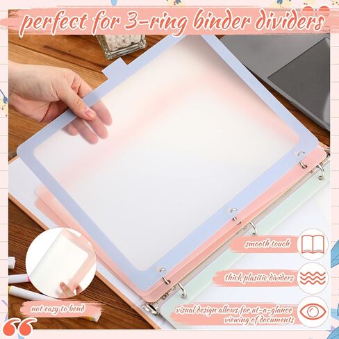 4 Set 8 Tab Binder Dividers for 3 Ring 8.5 x 11 Inch Plastic Binder Dividers with Tabs Multicolor Letter Size Page Dividers 3 Hole Punch Clear File Organizer for School(Morandi Color) in Saudi Arabia