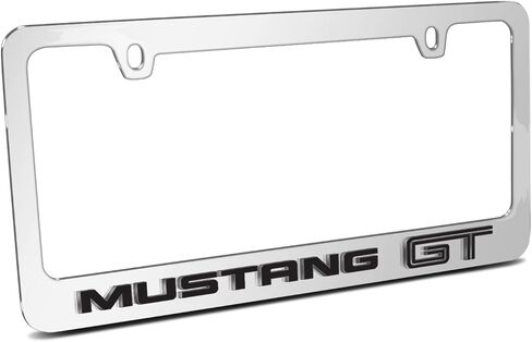 صورة iPick لسيارة Ford Mustang GT ثلاثية الأبعاد على إطار لوحة الترخيص المعدنية المصنوعة من الكروم المرآة in Saudi Arabia