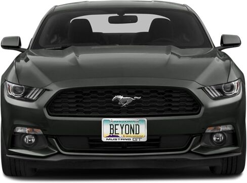 صورة iPick لسيارة Ford Mustang GT ثلاثية الأبعاد على إطار لوحة الترخيص المعدنية المصنوعة من الكروم المرآة in Saudi Arabia