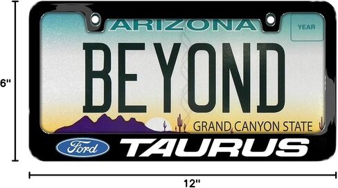 iPick Image for Ford Taurus in 3D on Mirror Chrome Metal License Plate Frame in Saudi Arabia