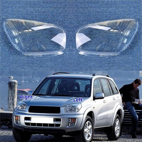 Compatible For Toyota Rav4 2001 2002 2003 2004 Side Car Headlight Cover Head Light Lamp Transparent Lampshade Shell Lens Glass(1PCS Left Side) in Saudi Arabia
