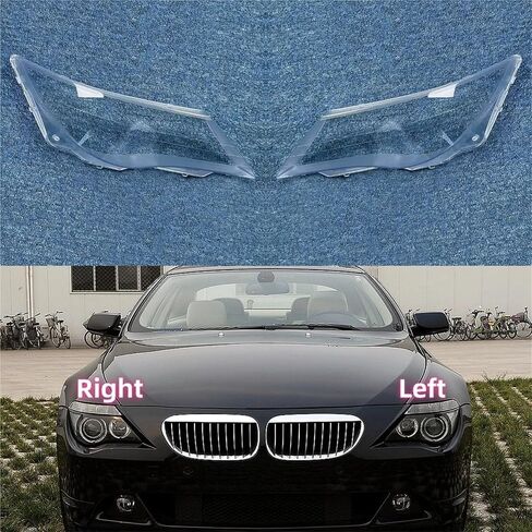 Compatible For BMW 6 Series E63 E64 M6 2004 2005 2006 2007 Car Headlight Cover Headlamp Glass Lens Lamp Shade Shell Transparent Lampshade(1PCS Right Side) in Saudi Arabia