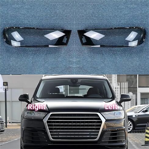 Compatible For Audi Q7 2016 2017 2018 2019 Front Headlamp Cover Transparent Mask Lamp Shade Headlight Shell Lens Auto Replacement Parts(1PCS Right Side) in Saudi Arabia