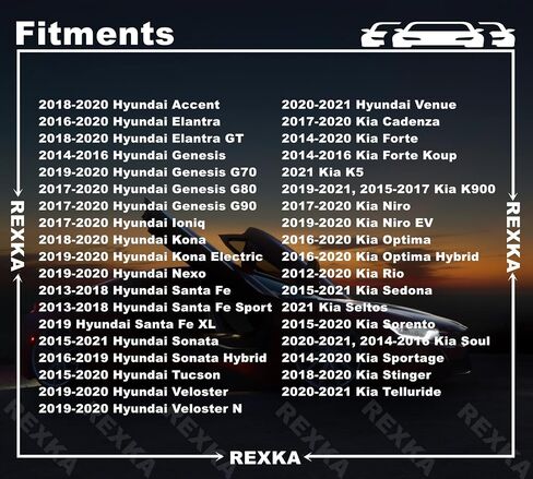 Rexka 10pcs Door Panel Interior Trim Garnish Retainer Clip Compatible with Hyundai 82315-2W000 Santa Fe Sonata in Saudi Arabia