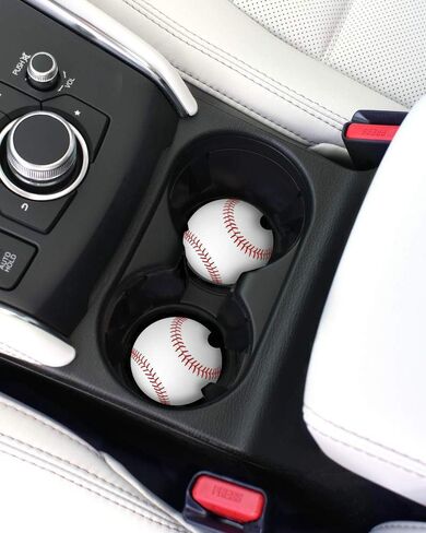 Elektroplate Soccer Ball Automotive Ceramic Coasters (2.6" Diameter) | Universal Fit for All Cars, Trucks, SUVs, and More | Absorbent Non-Slip Durable | Set of 2 in Saudi Arabia